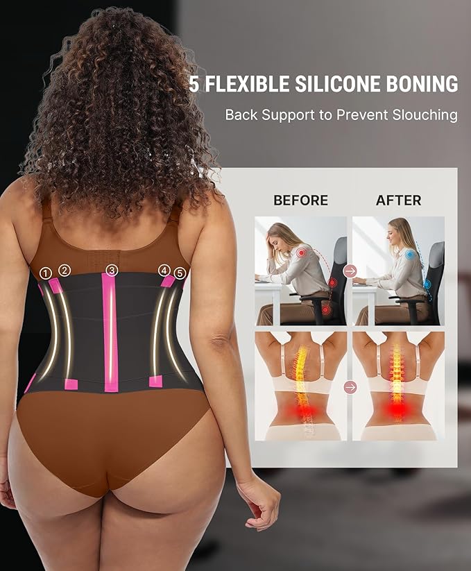 FeelinGirl Waist Trainer Belt Waist Cincher Trimmer Ab Belt Tummy Control Body Shaper with Triple Wrap Women and Men