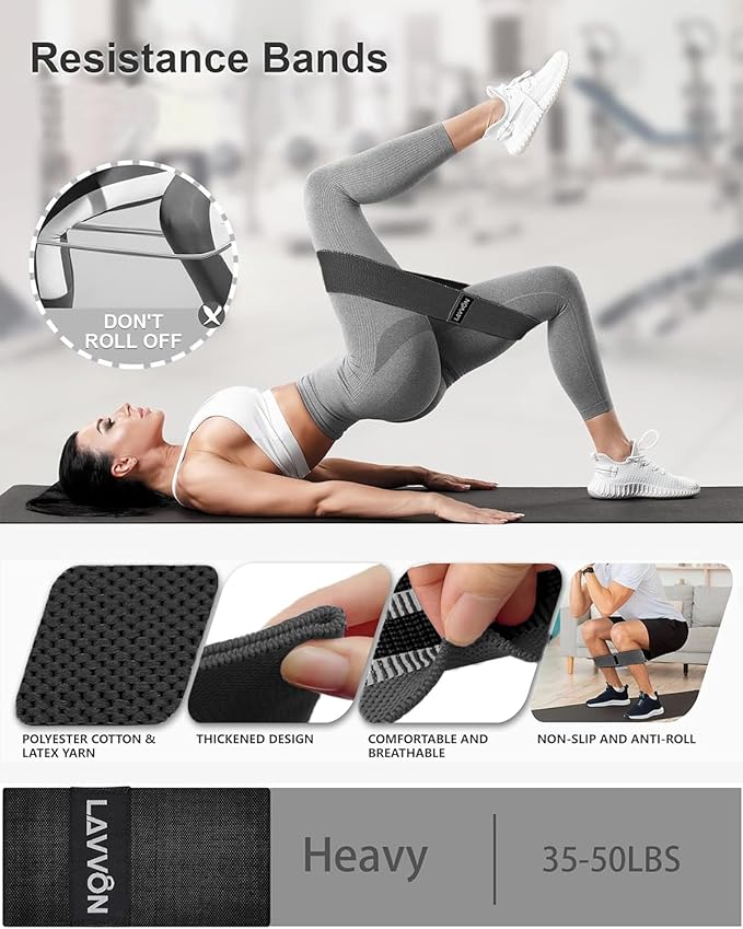 7Pcs-Barbell Pad Set for Hip Thrust - Squat Pad, Bench Press Workout Foam Weight Lifting Bar Cushion,Gym Accessories for Women with Bar Bad,with Gym Ankle Straps,Hip Resistance Bands,Lifting Strap