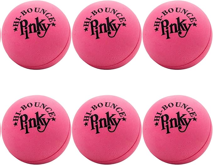 JA-RU Hi Bounce Pinky Ball (6 Balls) – Solid Pink Rubber Bouncy Balls for Kids, Outdoor Playground Toys, Stress & Massage Balls, Bulk Party Favors & Classroom Prizes. 976-6p