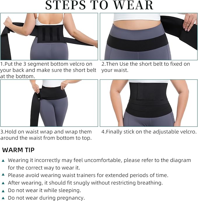 Waist Trainer for Women Plus Size 2025 Upgrade Adjust Stomach Bandage Wrap Waist Band Long Torso Tummy Wraps