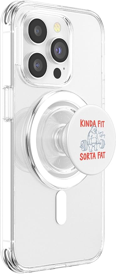 Kinda Fit Sorta Fat Panda Heavy Lifting Gym Humor PopSockets PopGrip for MagSafe