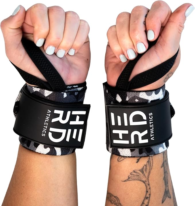 Weightlifting Wrist Wraps – 12" & 18" Adjustable Support with Thumb Loop – Medium Stiffness for Powerlifting, Olympic Lifting, Functional Fitness, Bodybuilding