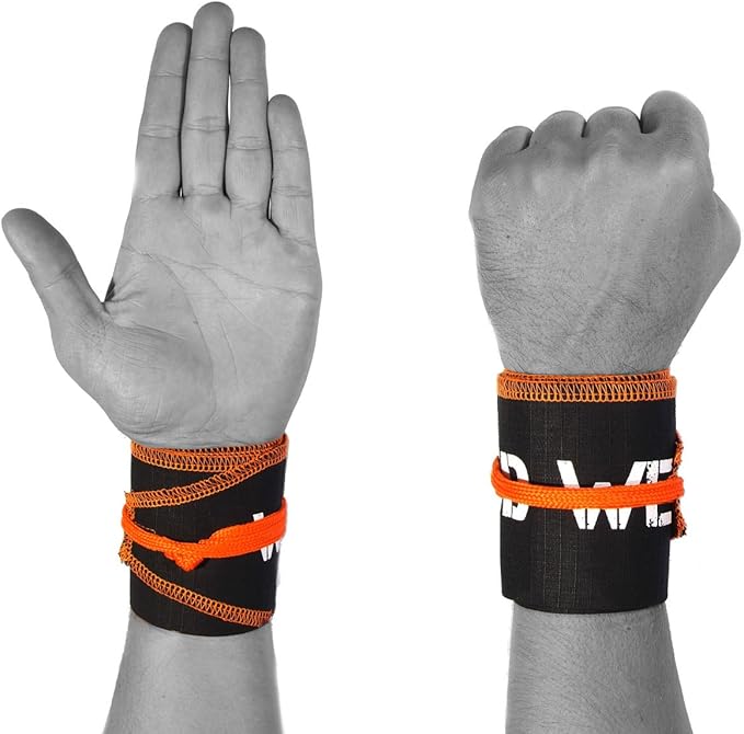 Wrist Wraps for Powerlifting, Strength Training, Bodybuilding, Cross Training, Olympic Weightlifting, Yoga Support - One Size Fits All