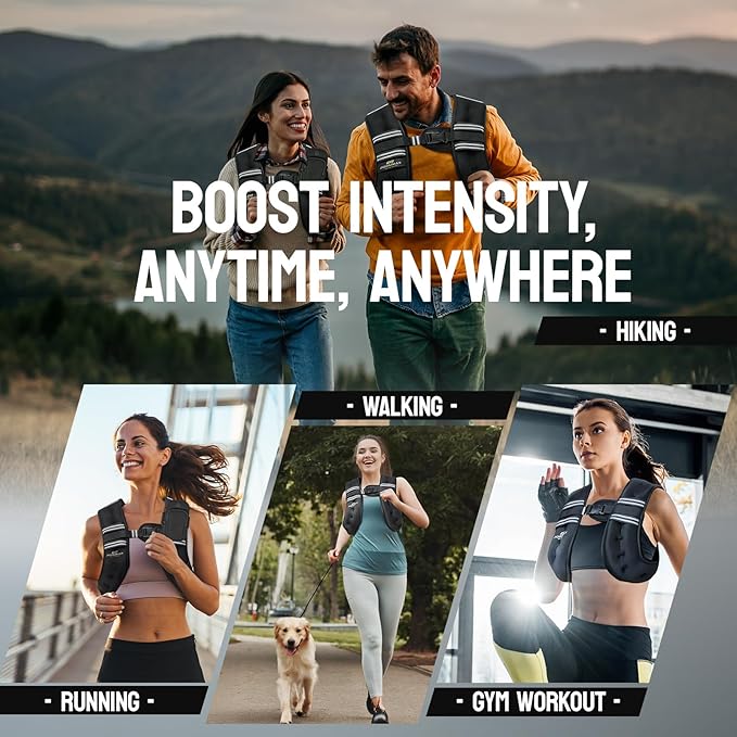 PodiuMax Weighted Vest for Women, 6lb/8lb/12lb/16lb/20lb/25lb/30lb with Adjustable Straps&Phone Bag, Snug Fit, Womens Weighted Vest for Walking, Strength Training, Running, Muscle Building,Weight Loss