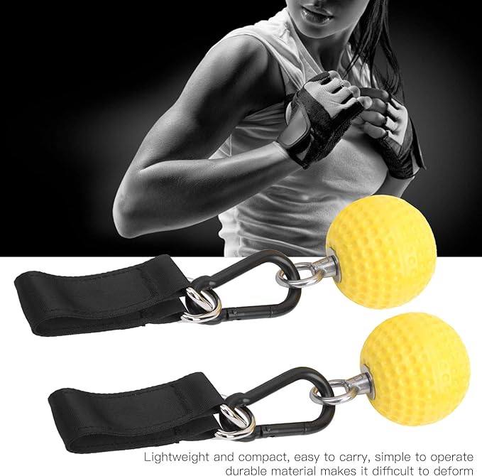 Pull Up Ball Grip, Non Slip Rock Climbing Holds with Nylon Webbing, Pull Up Grips Ball for Strength Training Attachment, Kettlebell, Barbell Home Gym Workout