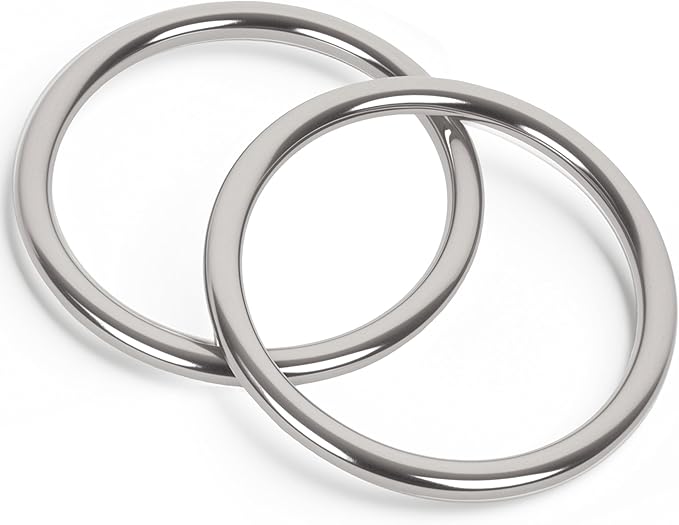 4.02 inch Metal O Rings,Stainless Steel Round Ring Buckles 5/16" Wire Diameter,metal rings for crafts,Solid Welded Loop(2, ID5/16*D4.02(100mm))
