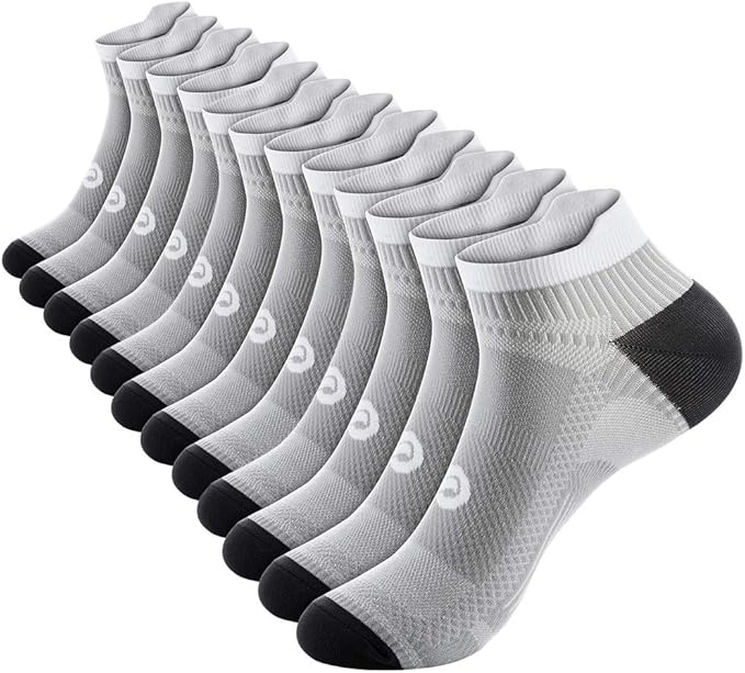 PAPLUS Compression Socks for Men & Women, 2/4/6 Pairs Ankle Running Socks with Arch Support, Ankle Support, Plantar Fasciitis