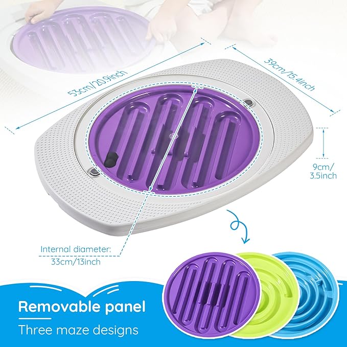 Balance Board Maze for Kids, Wobble Board with 3 Balls, 3 Replacement Labyrinth Boards, Indoor Active Play Toys for Sensory Training, Ages 3+, Max Load 140 Lbs