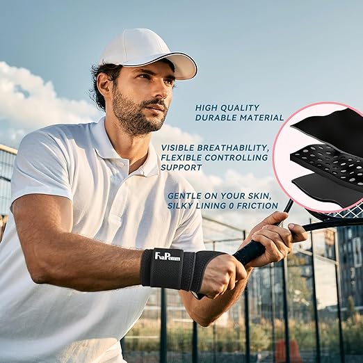 Wrist Brace for Carpal Tunnel 2 Pack Right Left Hand, Wrist Support Wraps for Women Men, Adjustable Wrist Brace for Day Night Support, Tendonitis, Arthritis, Weightlifting, Sports, Nude&Black