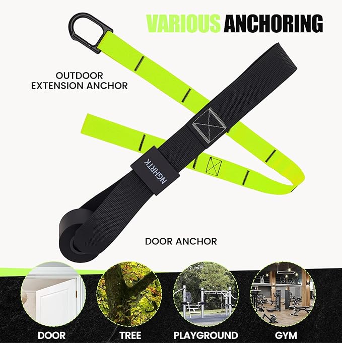 Home Resistance Training Kit with Straps & Bands – Adjustable Full-Body Workout System for Home Gym, Yoga, Pilates, Travel | Compact Design
