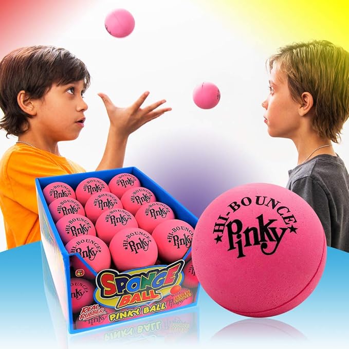 JA-RU Hi Bounce Pinky Ball (6 Balls) – Solid Pink Rubber Bouncy Balls for Kids, Outdoor Playground Toys, Stress & Massage Balls, Bulk Party Favors & Classroom Prizes. 976-6p