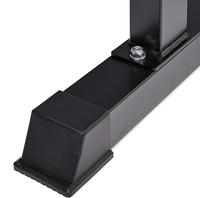 Amazon Basics Sturdy Flat Weight Bench for Home Gym, Strength Training, Stable Assembly, Black