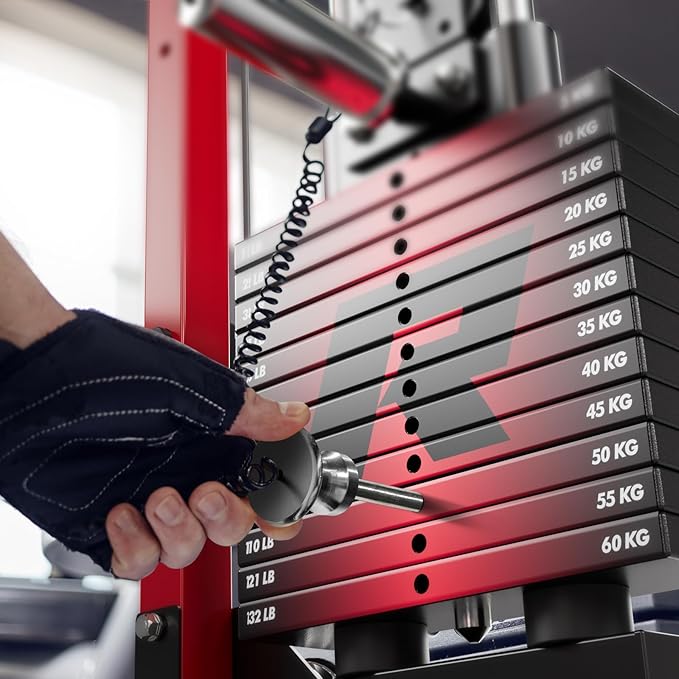 RitFit M1 Pro Smith Machine with Cable Crossover System, Multi-Function Squat Rack Power Cage for Home Gym, Power Rack and Packages