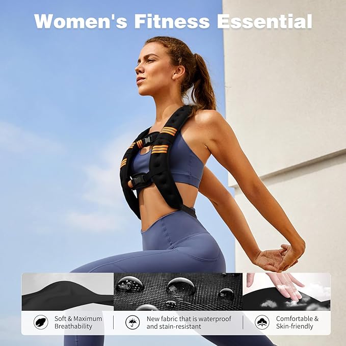 Weighted Vest Woman and Men Workout Equipment Weight Loss Fitness Ankle Weights Sets Calisthenics Running Free Adjustable for Walking Exercise Wrist Rucking Gym Accessories