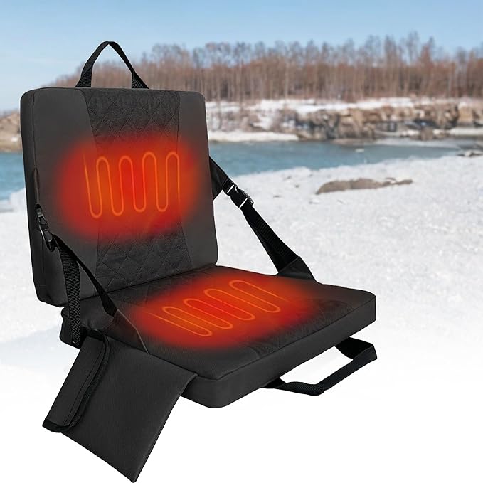 Stadium Seats Pad, Stadium Seat for Bleachers,Seat Cushion,Foldable Seats(Black)