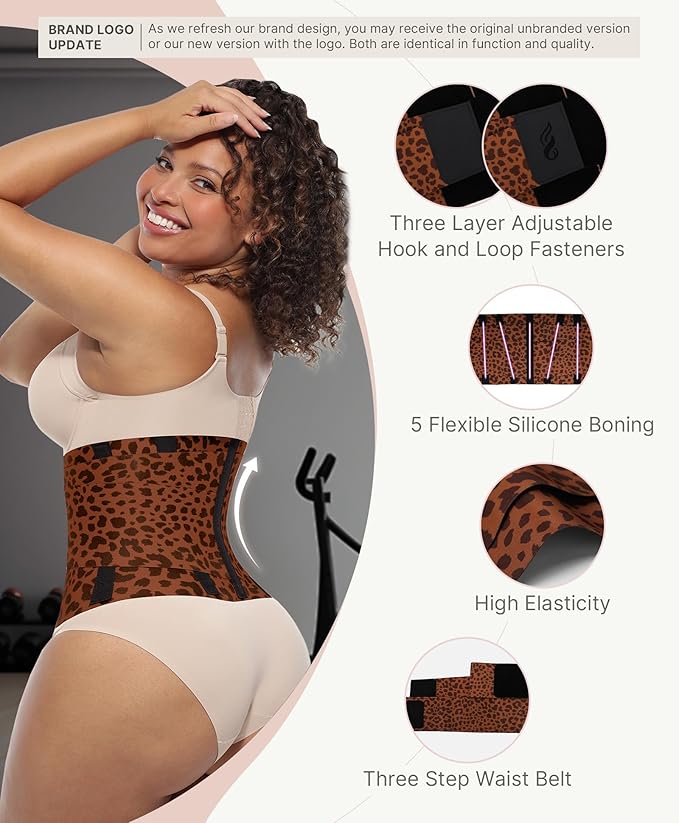 FeelinGirl Waist Trainer Belt Waist Cincher Trimmer Ab Belt Tummy Control Body Shaper with Triple Wrap Women and Men
