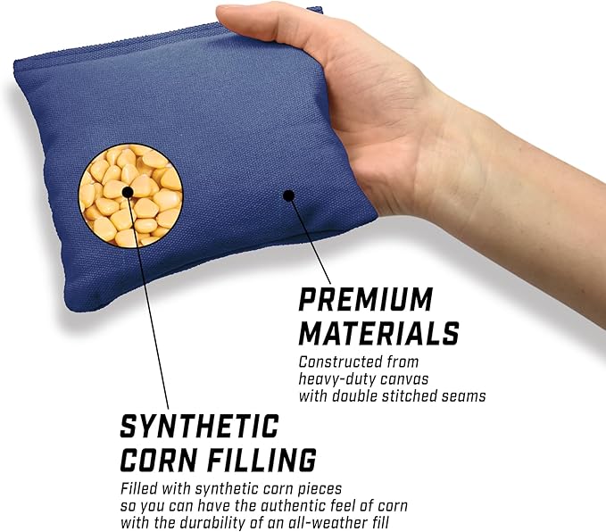 GoSports Cornhole Bean Bags Set of 4-16 Colors Available - Regulation All Weather, Mix and Match