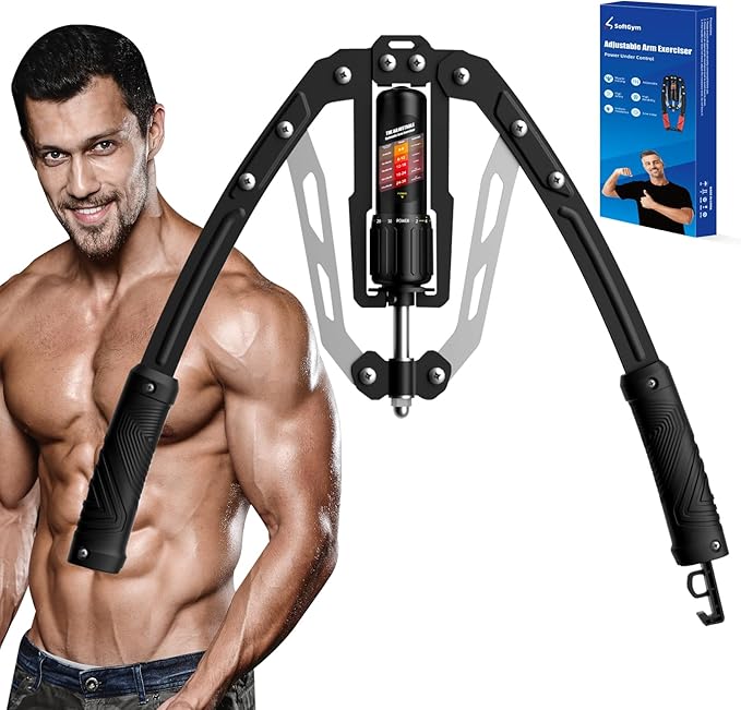 SoftGym Twister Arm Chest Trainer Exerciser Workout Equipment,Adjustable 22-470lbs Hydraulic Power,Home Chest Expander Machine,Home Gym Workout Equipment for Upper Body Strength Training