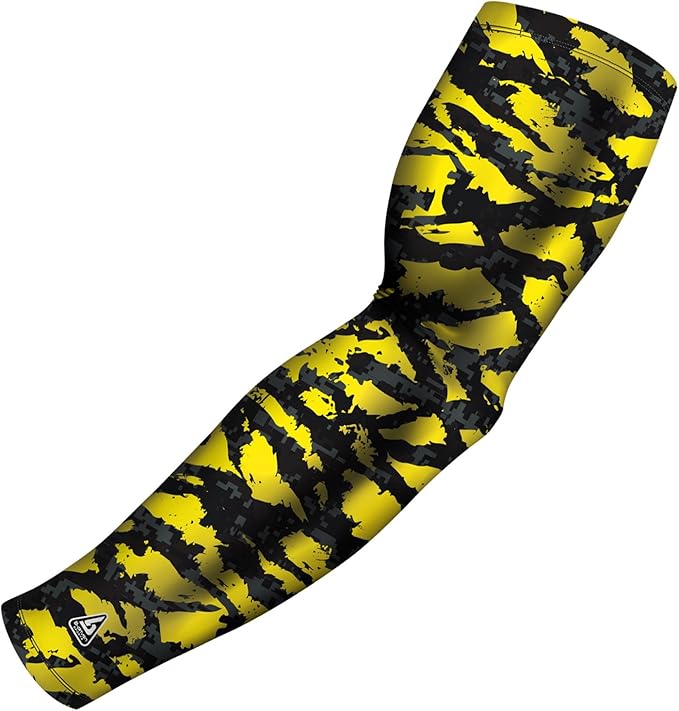 B-Driven Sports Pro Fit Compression Arm Sleeve - Arm Sleeve for Men Women & Youth - Basketball, Baseball, Football - Single