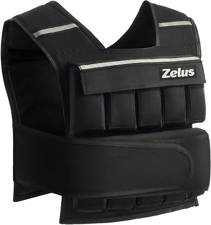 ZELUS Weighted Vest, 20lb/23lb/30lb/45lb/60lb Vest Adjustable Weights for Exercise, Weight Vest for Men, Workout Vest for Home Workouts Cardio Strength Training Weight Loss