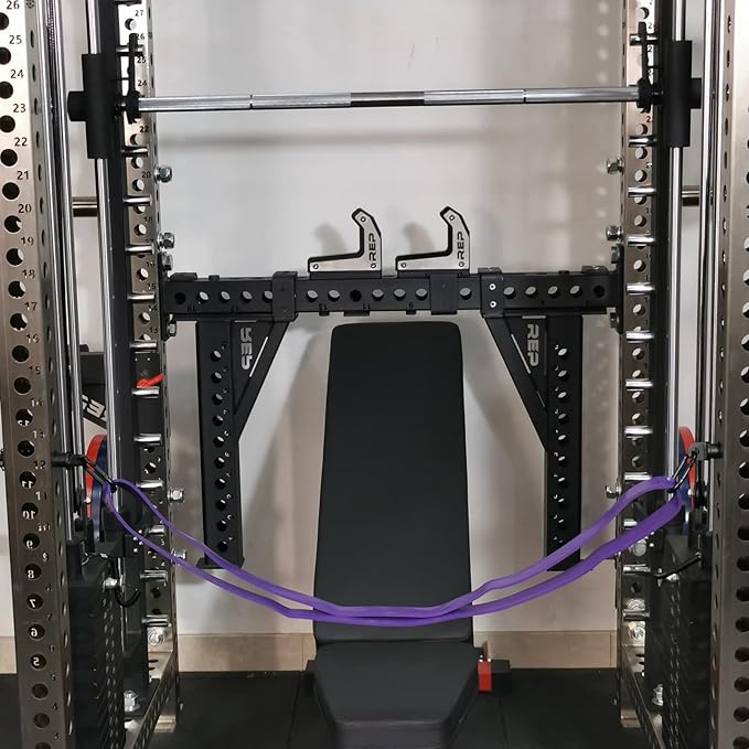 Power Cage Squat Rack Home Gym Accessories, Fits on 3" X 3" Tube Power Cage with 1" Hole