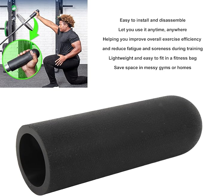 Topyond Silicone Grips Barbell, Dumbbell Grips Non-Slip Protective Pads, Core Strength Hard Pull Row Abdominals Back Muscle Gym Silicone Grips