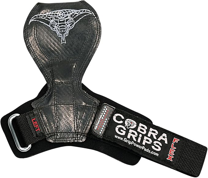 Cobra Grips Flex Model Weight Lifting Gloves Heavy Duty Straps Alternative Power Lifting Hooks for Deadlifts with Padded Wrist Wrap Support Bodybuilding