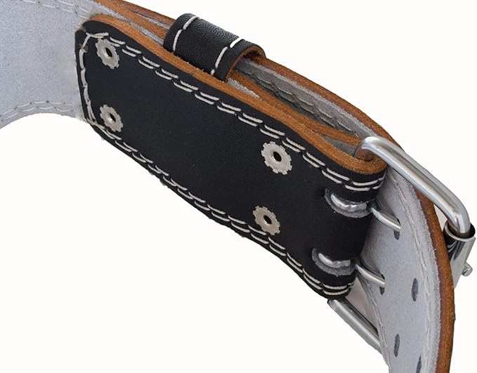 Grizzly Fitness Enforcer Padded Genuine Leather Weightlifting Belt-4" | Suede Lining | Padded for Extra Comfort | Used by Pros | Won't Dig into Hips or Back | Training Belt for Improved Biomechanics