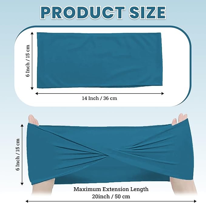 VDS Pack of 25 PCS | Dark Teal | Spandex Chair Sashes Bows Without Buckle | Stretch Elastic Banquet Universal Folding Chair Band Tie with for Wedding Party Conference Celebration Event Decoration