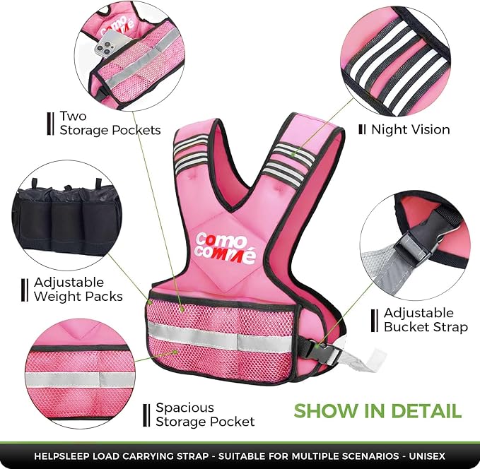 Adjustable Weighted Vest for Men Women, 4-10lb/12-18lb/20-32lb Vest with 6 Ironsand for Weights Running Workout and Training, Adjustable Body Weight Vest Exercise Set for Running, Walking