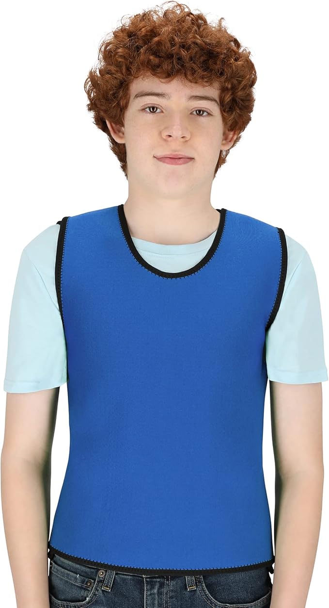 Special Supplies Sensory Compression Vest Deep Pressure Comfort (Blue, Large)
