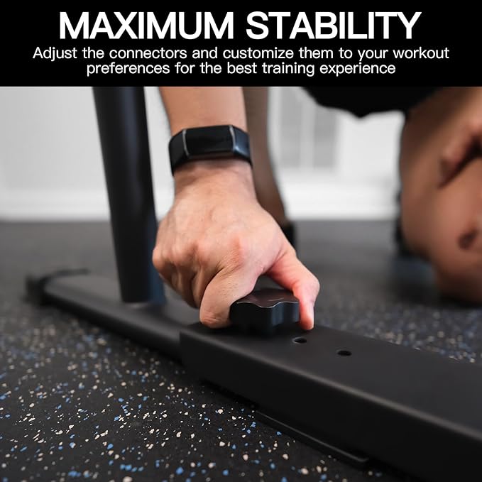 2026 Upgrade World's Best Strongest Premium Dip Bars with Adjustable Ultra-Stable Settings & Non-Slip Feet - USA Original Patent, USA Designed, USA Shipped, USA Warranty
