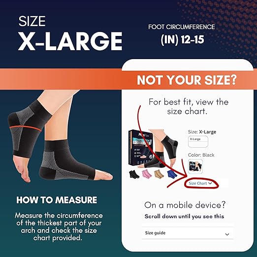 Ankle Brace for Women & Men - Compression Socks 20-30mmHg, Achilles Tendonitis, Plantar Fasciitis Relief, Sprained Ankle, Heel Spurs, Foot Swelling & Fatigue, Arch Support (1 Pair)
