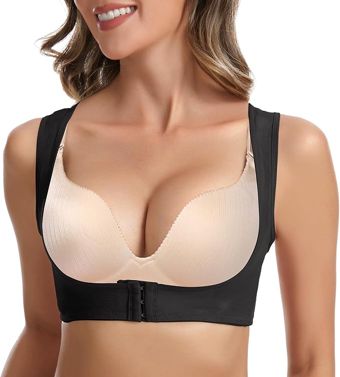 QWD Sleeveless Chest Brace Push up for Woemn Posture Corrector Back Shaper Vest Shapewear Tops