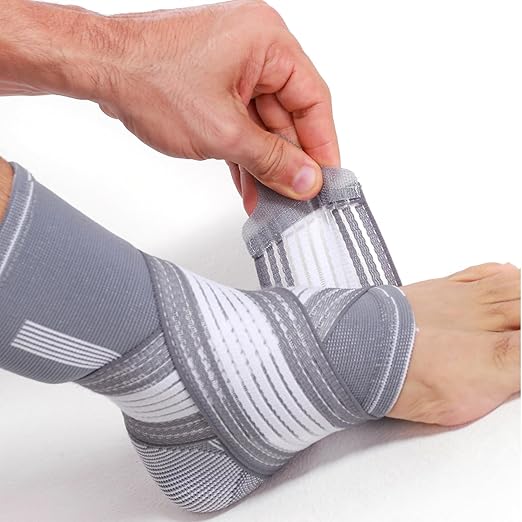 NeoTech Care Adjustable Ankle Support Brace (Gray, Size XL, 1 Unit)