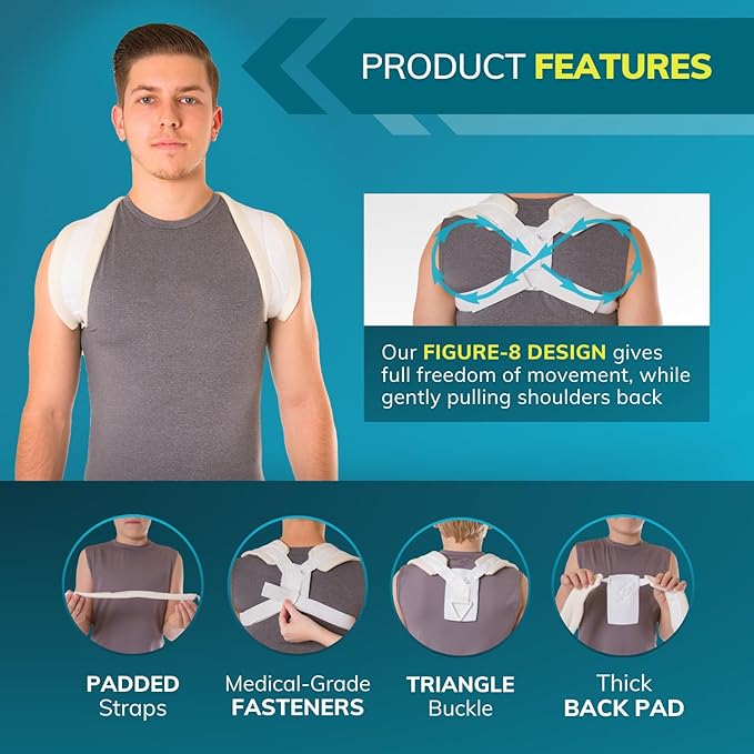 BraceAbility Pediatric Clavicle Fracture Figure-8 Brace for Broken Collarbone in Small Children (XS)