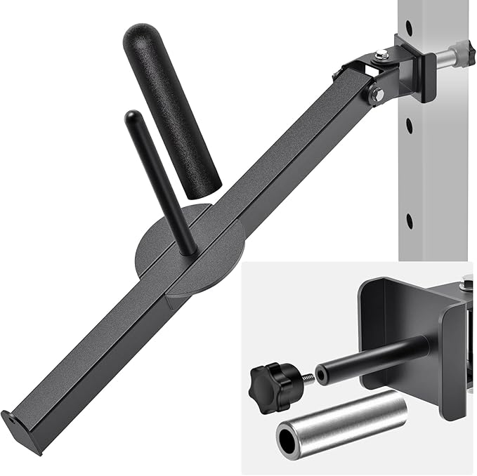 SELEWARE Power Cage Landmine Attachment, T Bar Row Landmine Attachment and Belt Squat Lever Arm for 2" x 2" or 3" x 3" Power Rack, V Bar Row Landmine Handle,  Fits 1"/2" Barbells & Weight Plates