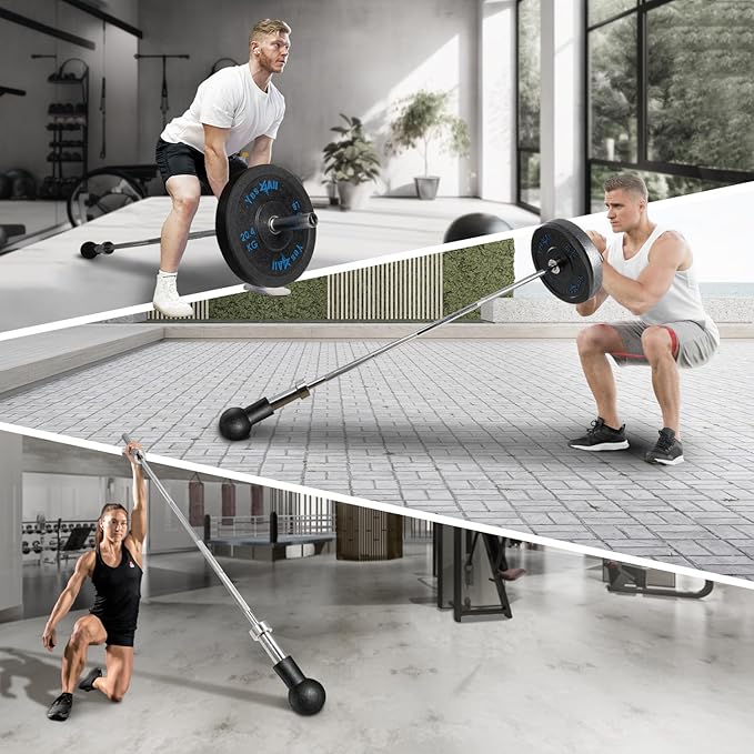 Yes4All Exercise Machine Adjustable T Bar Row Attachment, D Row Handle/Landmine Handle Attachment with Textured Rubber Handles