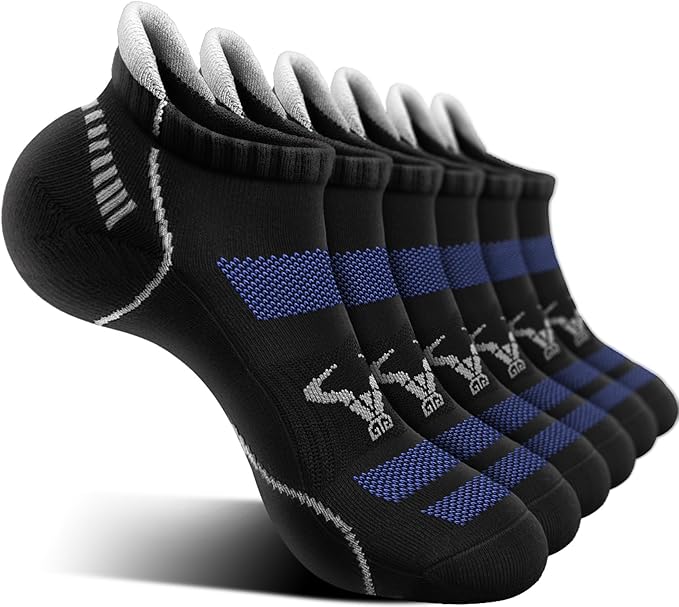 BULLIANT Men Running Socks,Active Ankle Socks No Show For Men With Cushioned Footbed Arch Support Breathable Wicking