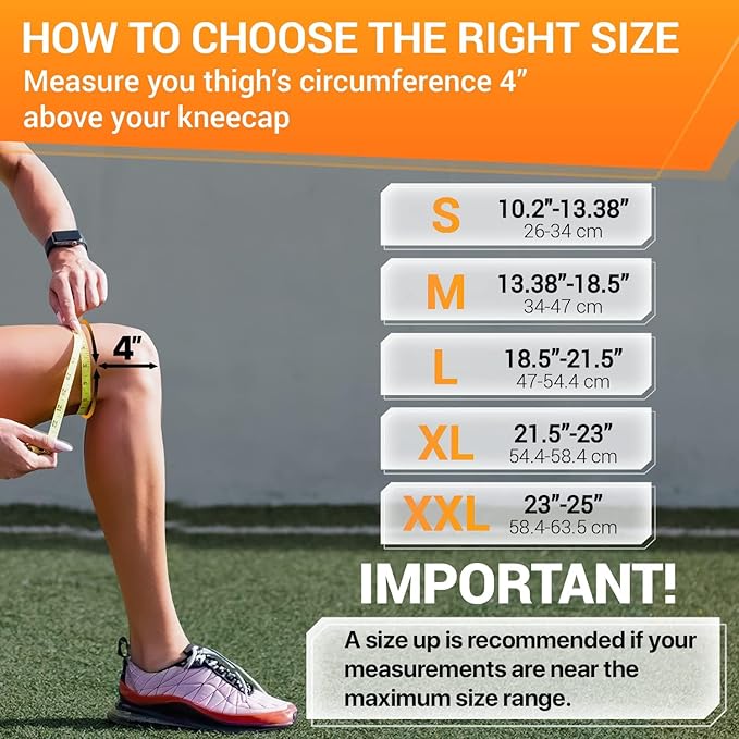 DR. BRACE ELITE Knee Brace with Side Stabilizers & Patella Gel Pads for Maximum Knee Pain Support and fast recovery for men and women-Please Check How To Size Video (XX-Large, Mars)
