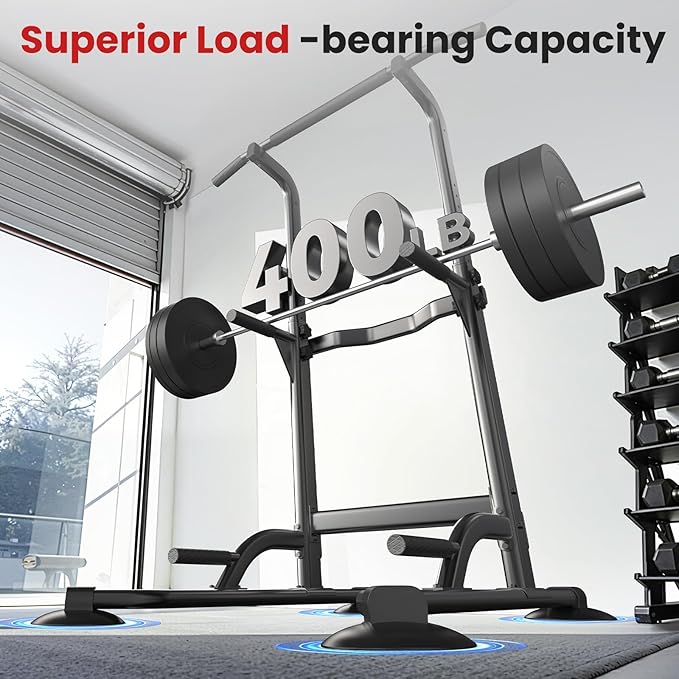 Dskeuzeew Pull Up Bar Free Standing for Multi-Function Home Gym Strength, Pull Up Dip Station Assistive Trainer Height Adjustable, Power Tower Training Heavy-Duty Fitness Equipment