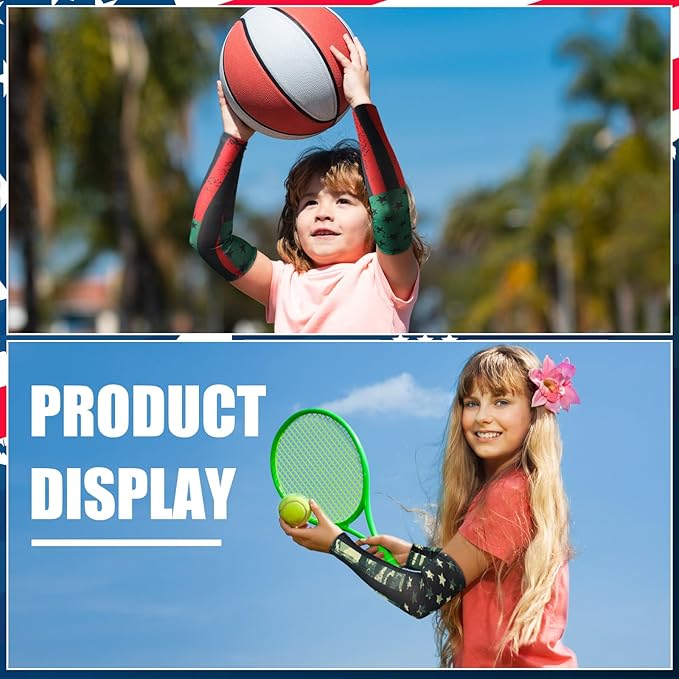 Newcotte 12 Pairs Arm Sleeves for Kids Compression Football Baseball Arm Sleeve Youth UV Protection Breathable Cooling Sleeve