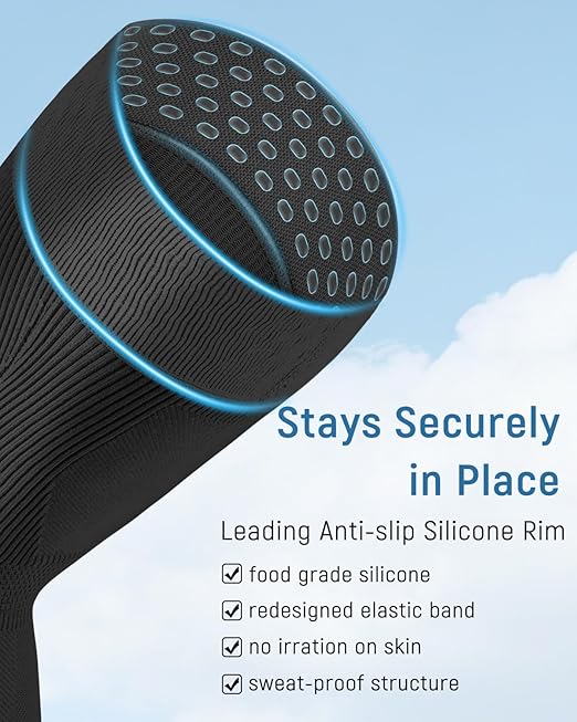 Leg Compression Sleeve - Full Length Knee Sleeve Covers Thigh, Knee and Calf, Stays in Place for Sports, Soft and Elastic for Comfort, Small