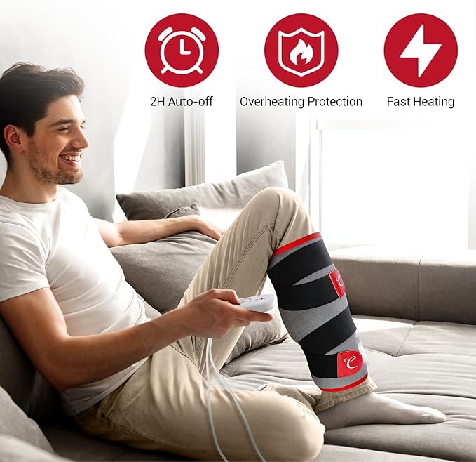 Comfytemp Leg Heating Pad, FSA Eligible Items Only List Wearable Heat Pad for Leg and Calf, HSA Electric Heat Wrap for Thigh/Knee/Arm/Hamstring Soothing Warmth, Birthday Gifts for Mom/Women/Wife/Her