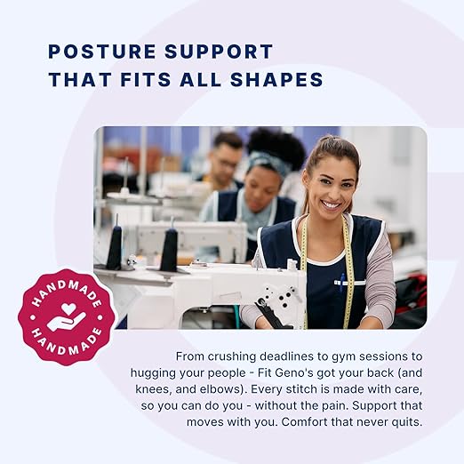 Fit Geno Back Brace Posture Corrector for Women: Shoulder Straightener Adjustable Full Back Support Upper and Lower Back Pain Relief - Scoliosis Hunchback Hump Thoracic Spine Corrector (Large)