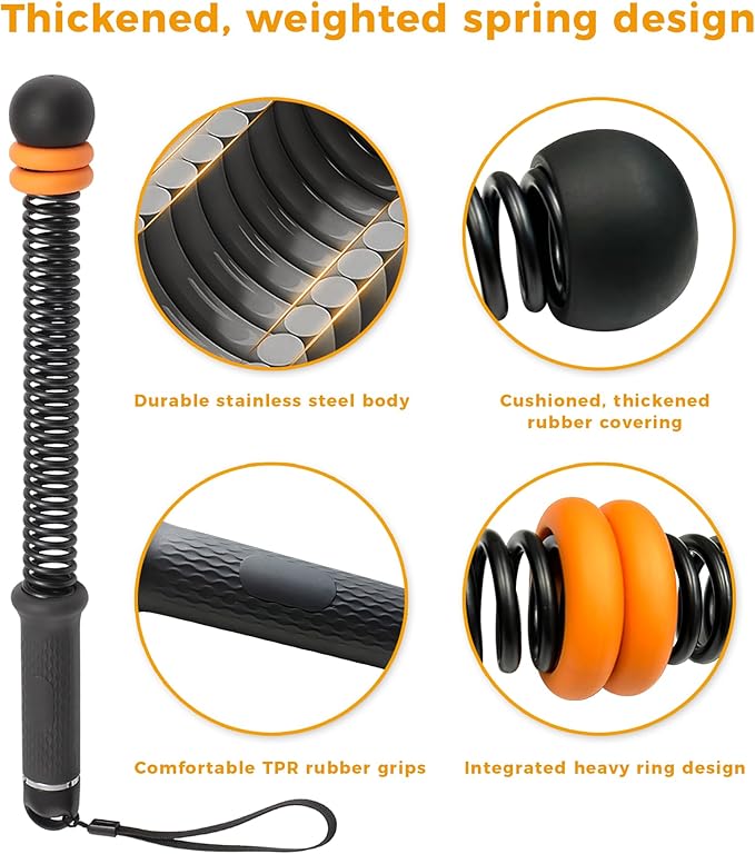 Ropeless Battle Ropes (2-Pack) for Home Gym, Adjustable Resistance Workout Ropes for HIIT, Cardio, Strength & Muscle Training, Low-Impact Exercise Equipment for Men & Women