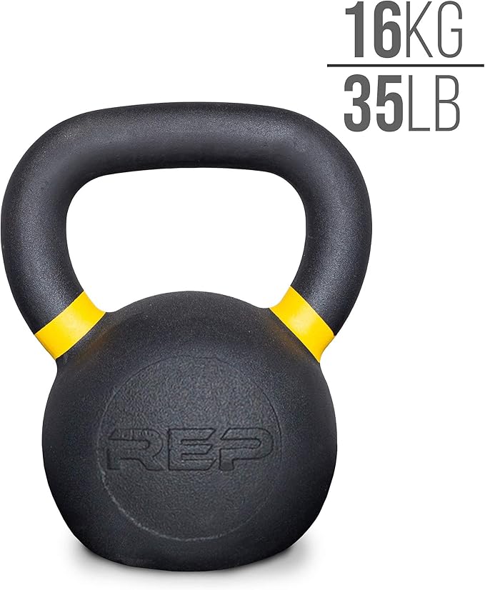 REP Fitness Kettlebell Set and Singles, 4kg to 24kg, 9lb to 53lb Weight Range, Cast Iron, Strength Exercise Training, Home Gym, Power Workout Equipment, Free Weights, Dumbbell Alternative