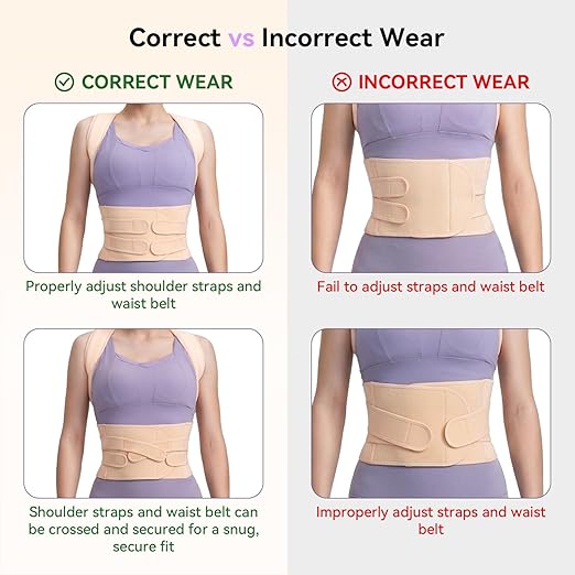 Posture Corrector for Women and Men, Adjustable Back Support Brace for Office, Home, Daily Wear, Breathable Shoulder Straightener for Upper Lower Back Pain Relief, Under Clothes Hunchback Correction