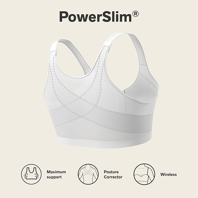 Leonisa Multi-Functional – Posture Corrector Bra Wireless Front Closure Bra for Women Full Coverage