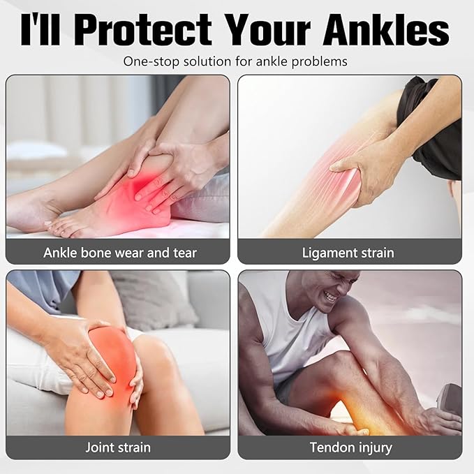2 Pack Ankle Brace Compression Support Stabilizer for Men Women, Adjustable Lace up Ankles Sock,Basketball Ankle with Straps for Breathable Support for Sports Training and Daily Activity